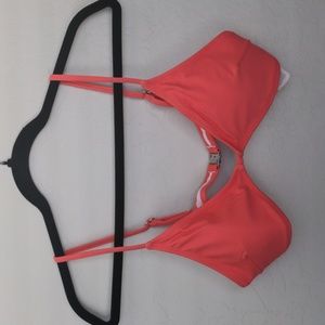 Pink triangle bikini top Cupshe L